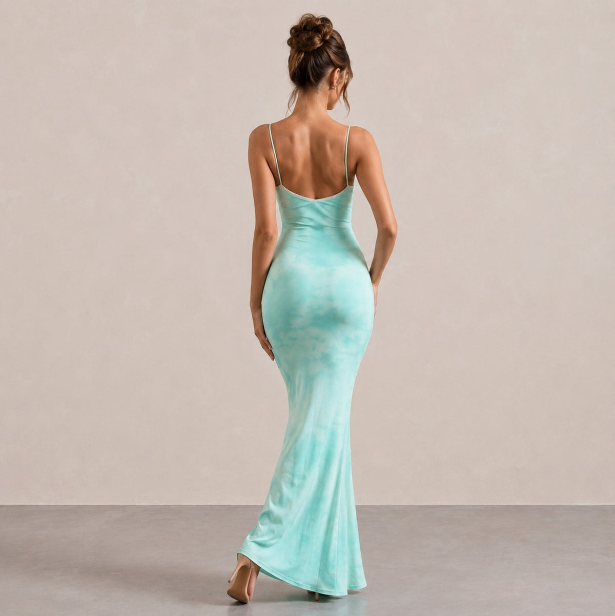 Sweetheart Neck Strappy Fishtail Maxi Dress