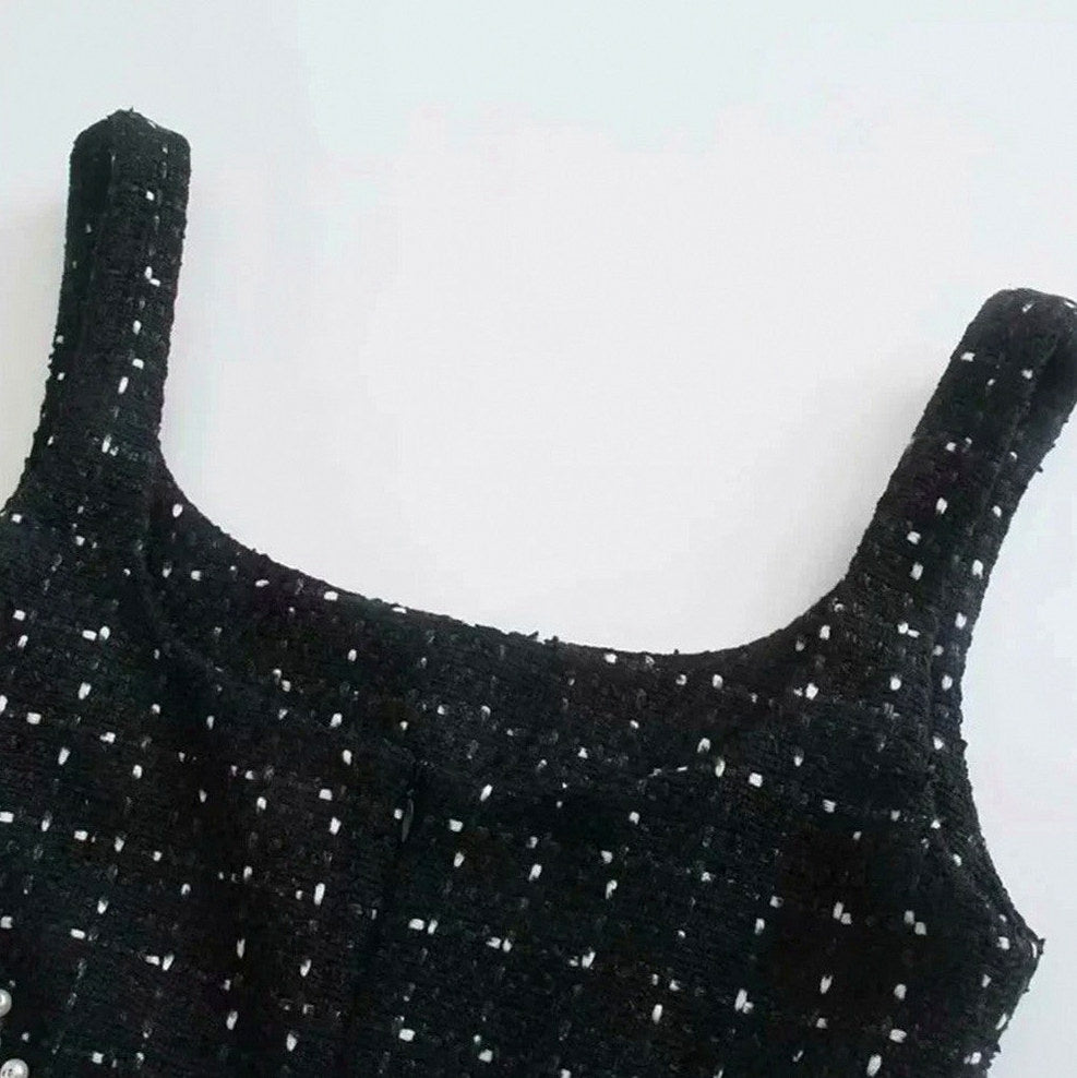 Beaded Cutout Mini Dress