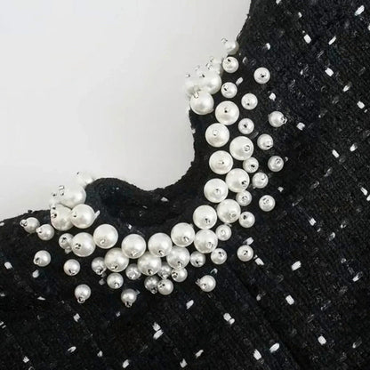 Beaded Cutout Mini Dress