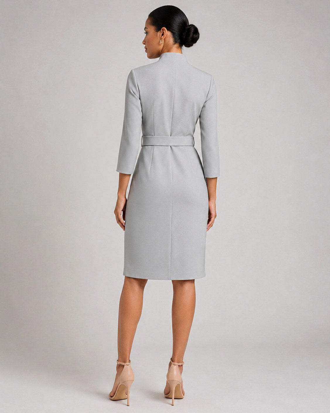 Belted Wrap Midi Dress
