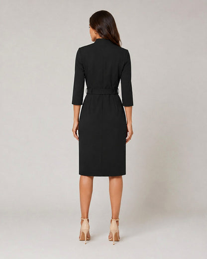 Belted Wrap Midi Dress