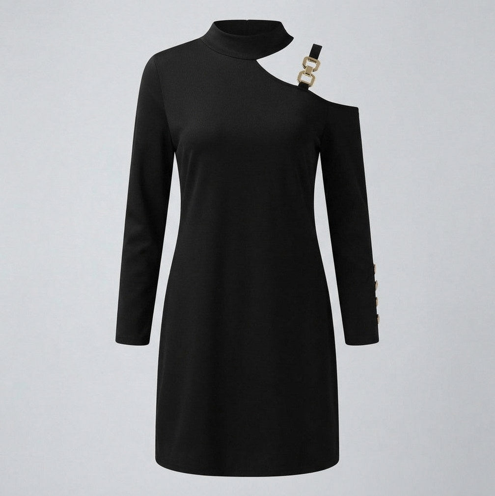 Cutout Long Sleeve Mini Dress