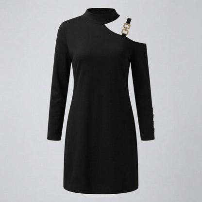 Cutout Long Sleeve Mini Dress
