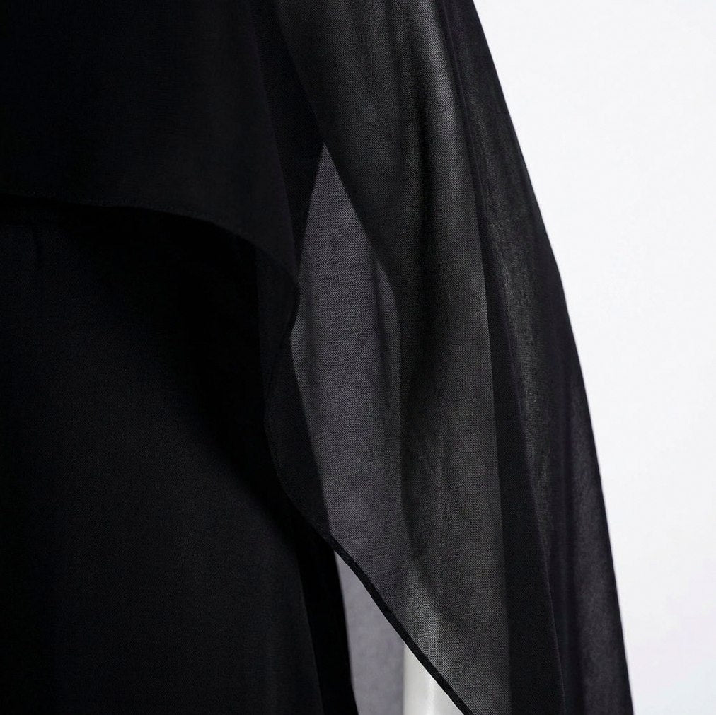 Draped Sleeve Maxi Dress