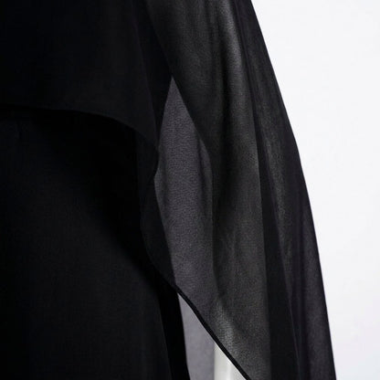 Draped Sleeve Maxi Dress