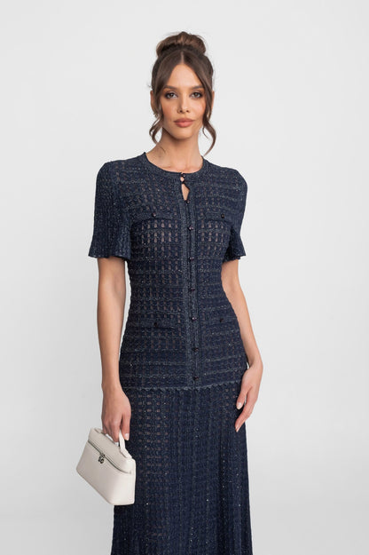 Knit Button Front Maxi Dress