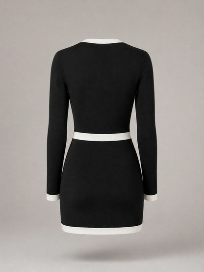 Knit Button Front Sweater Dress