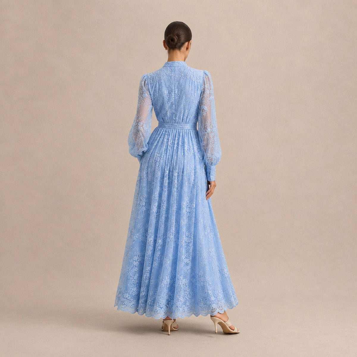 Lace Long Sleeve Maxi Dress