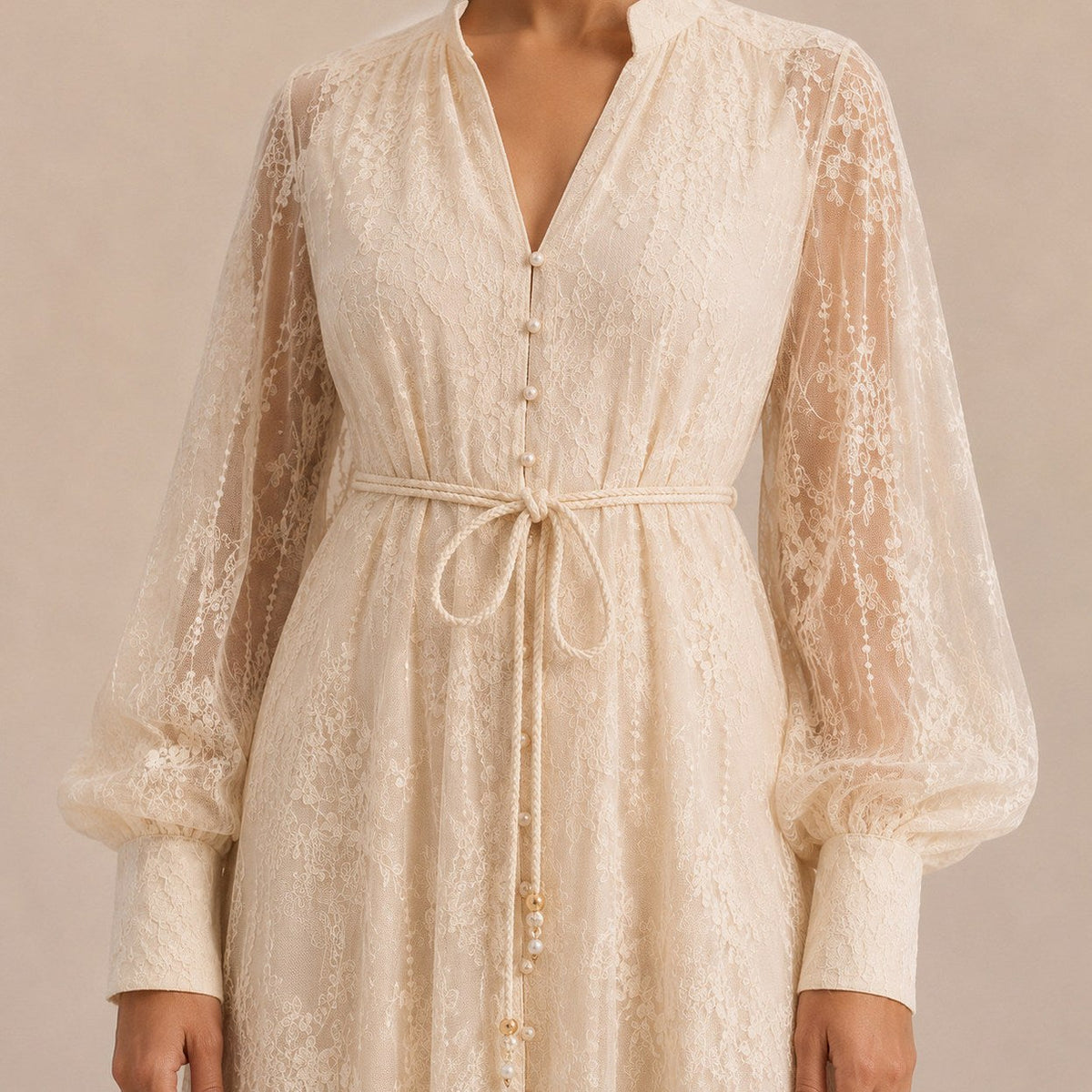 Lace Long Sleeve Maxi Dress