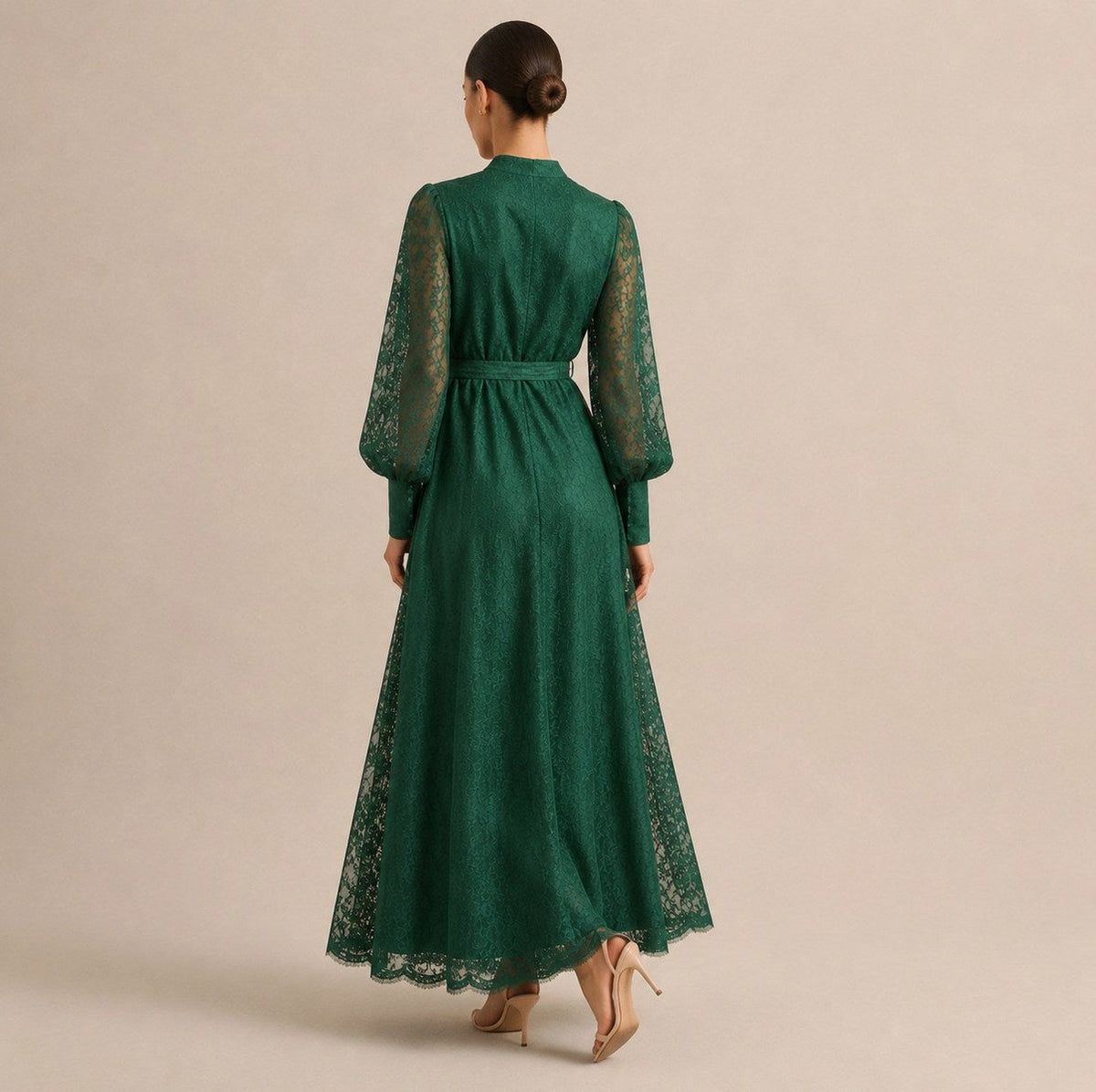 Lace Long Sleeve Maxi Dress