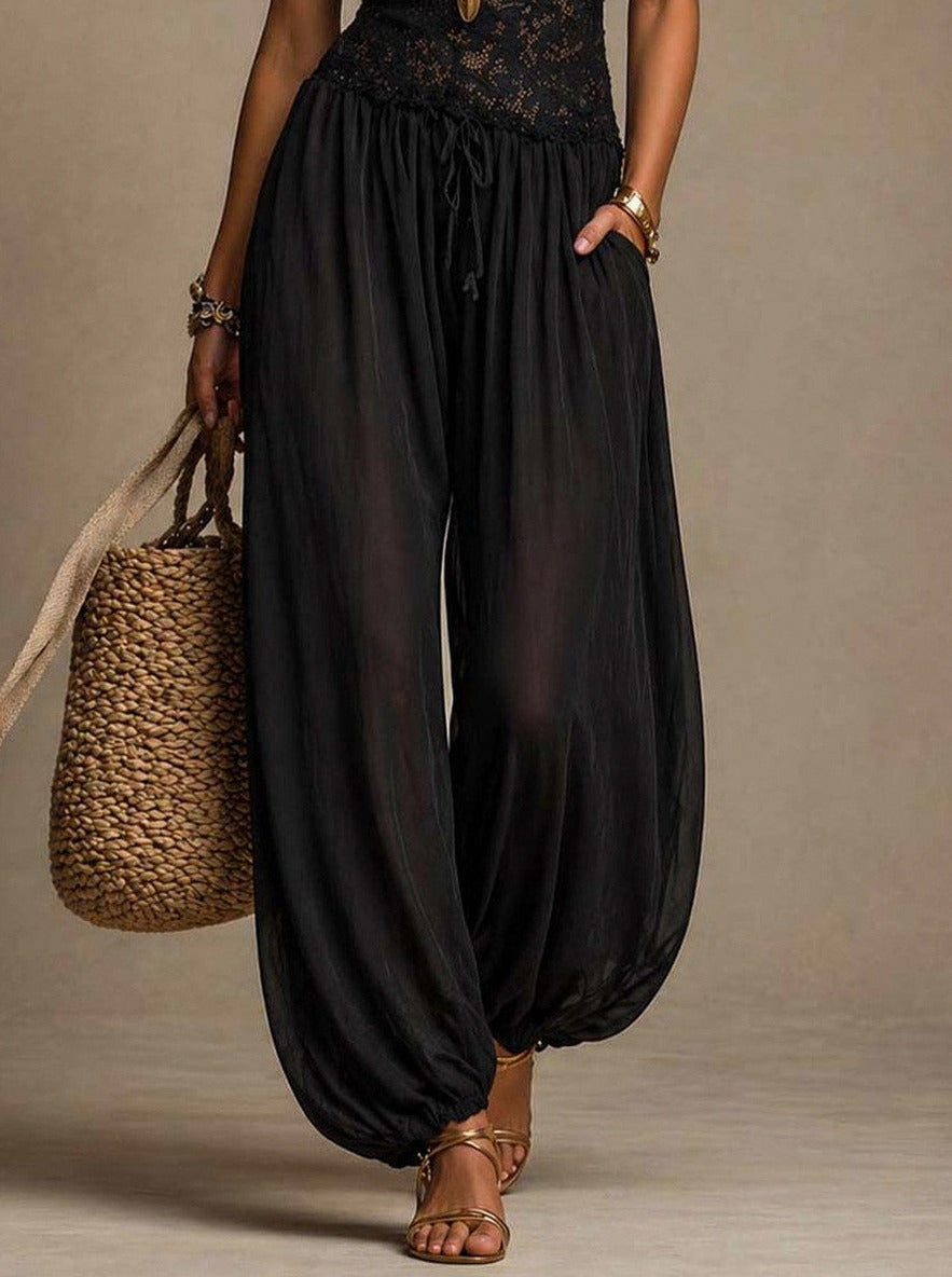 Lace Sweetheart Wide Leg Jumpsuit