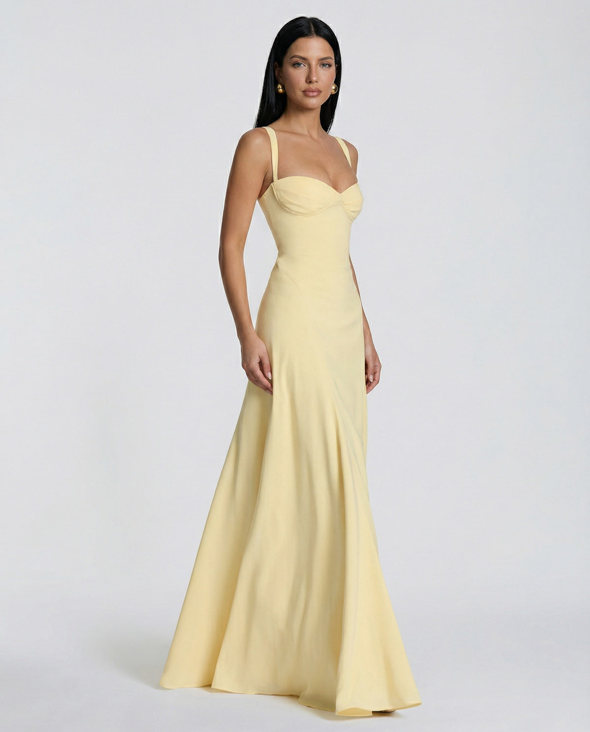 Maxi Dress with Corset Bodice and Lace-Up Back