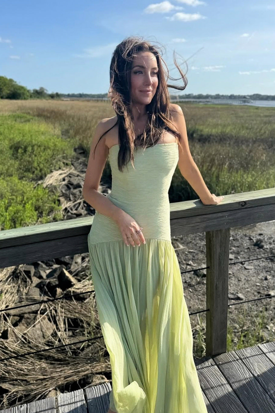 Women's Strapless Maxi Dress