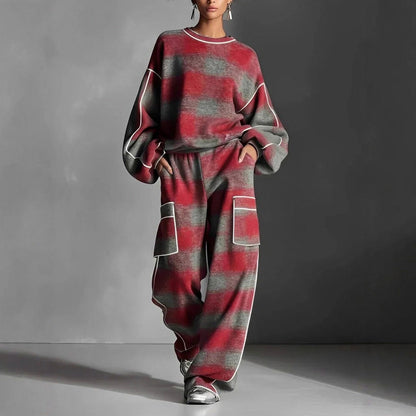 Striped Knit Lounge Set