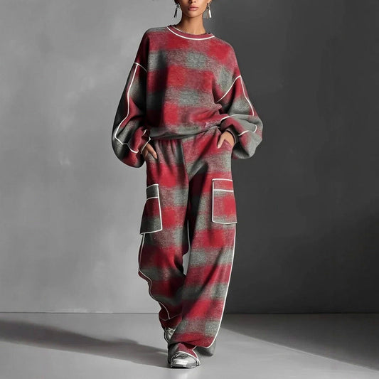 Striped Knit Lounge Set