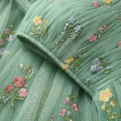 Tulle Sweetheart Tiered Maxi Dress