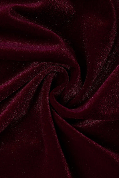 Velvet One Shoulder Drop Waist Maxi Dress