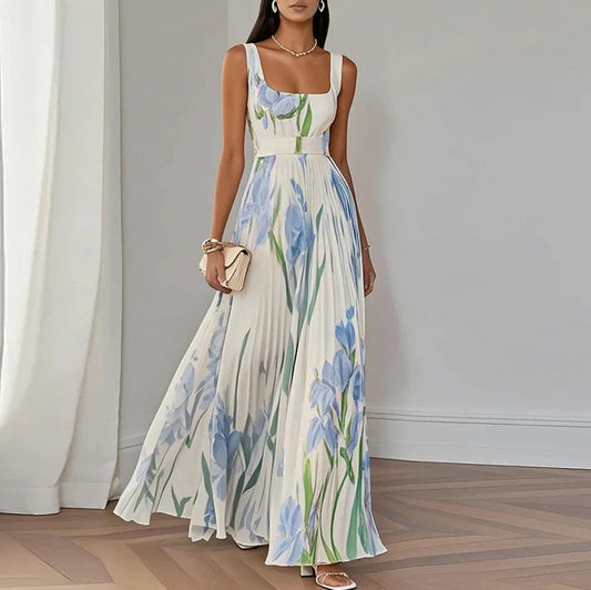 A-Line Maxi Dress – Floral Print Women