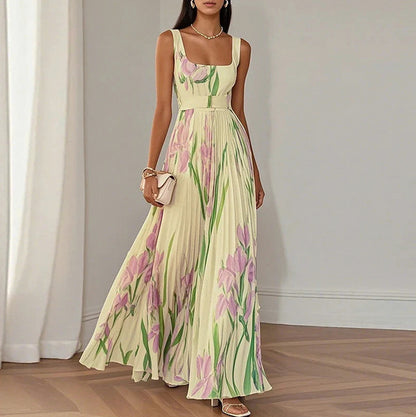 A-Line Maxi Dress – Floral Print Women