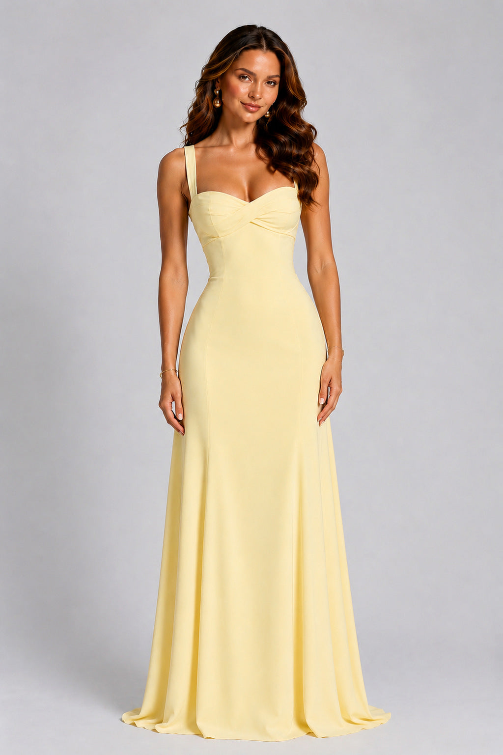 Women’s Chiffon Maxi Dress with Lace-Up Back