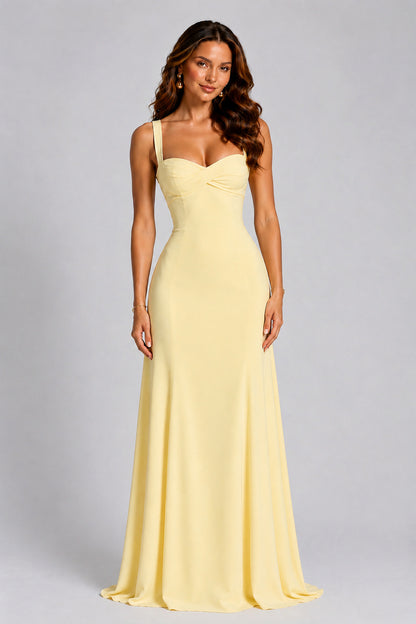 Women’s Chiffon Maxi Dress with Lace-Up Back