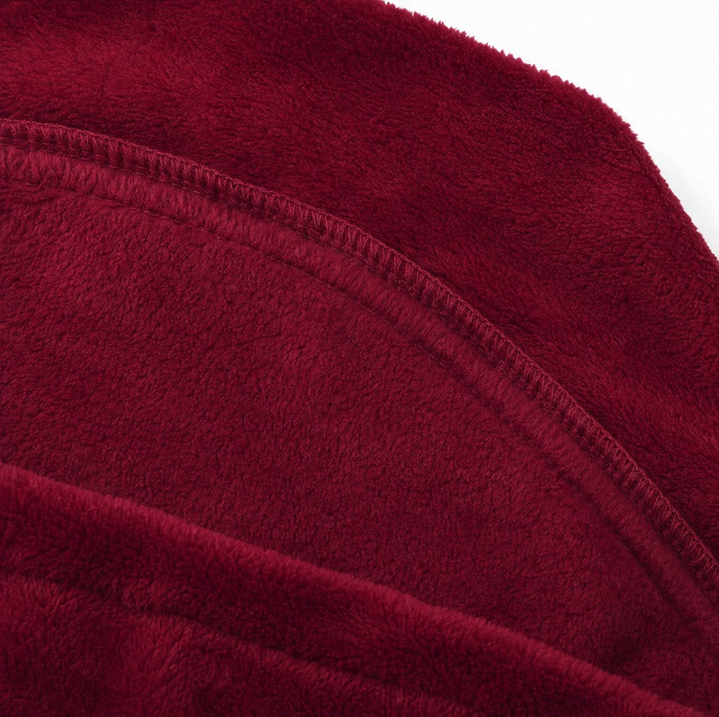 Hooded Plush A-Line Maxi Lounge Dress